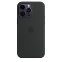 Силиконовый чехол MagSafe для iPhone 14 Pro, полночь